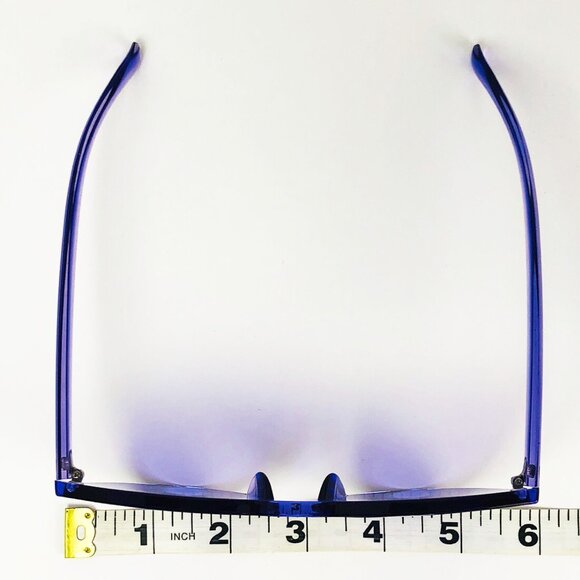 Purple Rimless Transparent Clear Lens Sunglasses - Picture 8 of 10